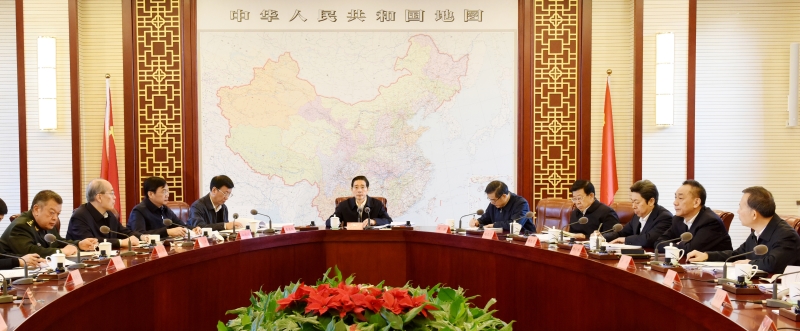 （媒体发稿，共一张）1月26日，中共中央政治局委员、中央政法委书记郭声琨在北京主持召开中央政法委员会全体会议并讲话。  摄影  郝帆_副本.jpg